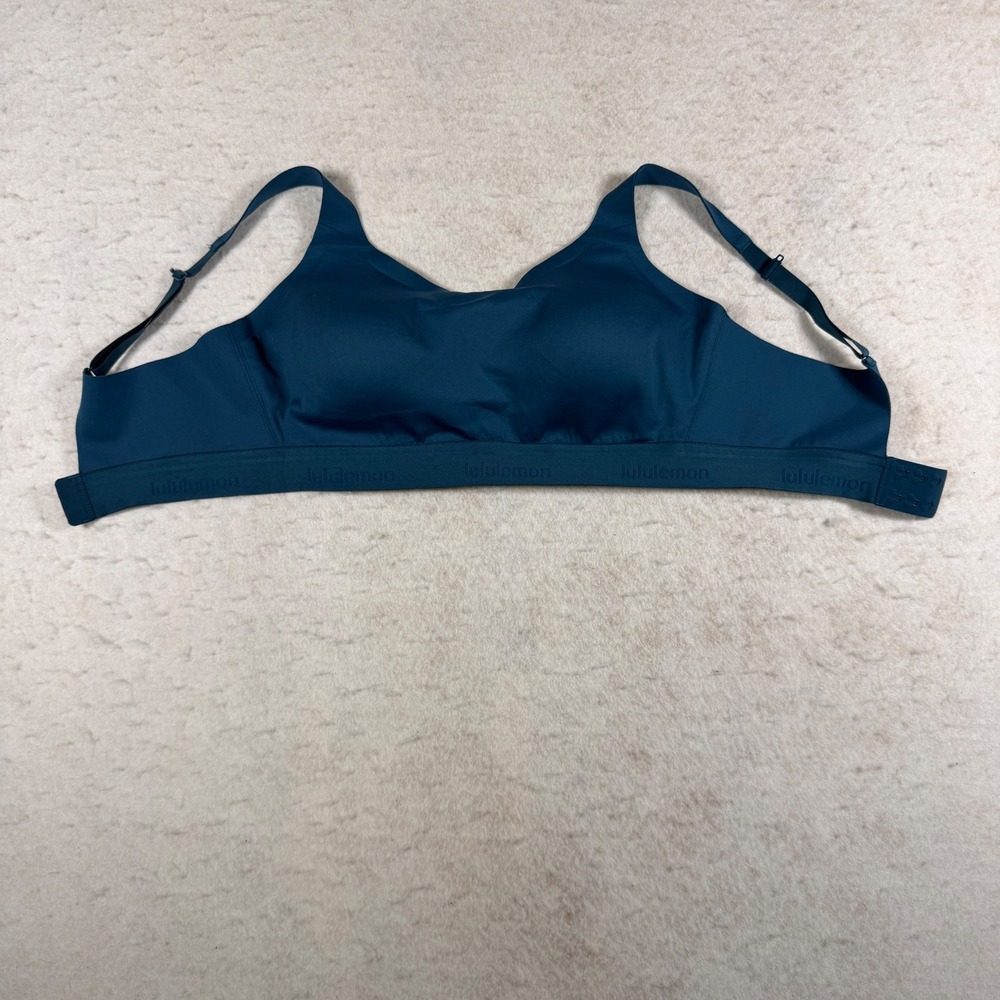 Lululemon Like a Cloud High Support Bra 34DD Teal Blue Adjustable Straps Yoga - Picture 1 of 5